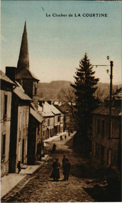 Carte postale ancienne La Courtine Le Clocher France à La Courtine