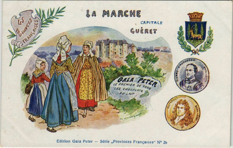 Carte postale ancienne Gueret La Marche Capitale France à Guéret