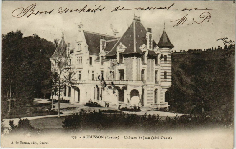 Carte postale ancienne Aubusson Chateau Saint-Jean France à Aubusson