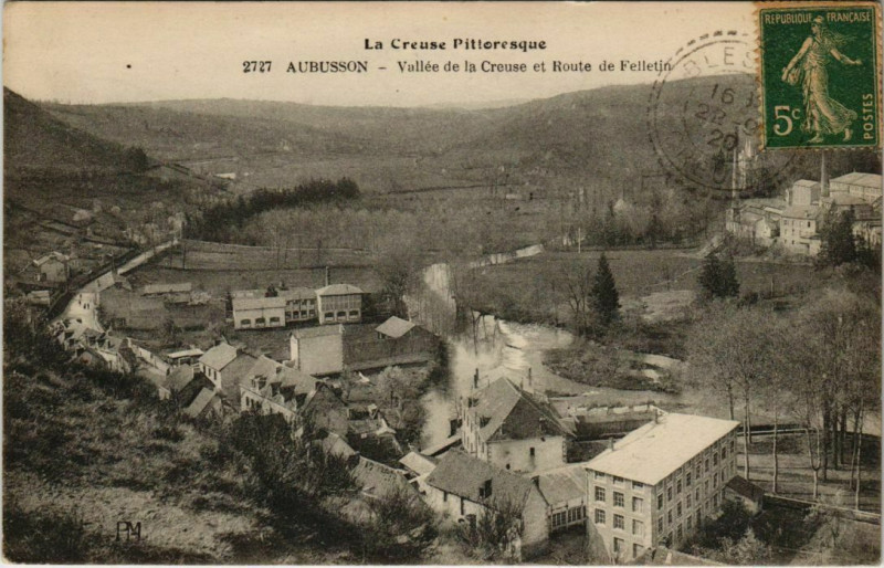 Carte postale ancienne Aubusson Vallee de la Creuse France à Aubusson