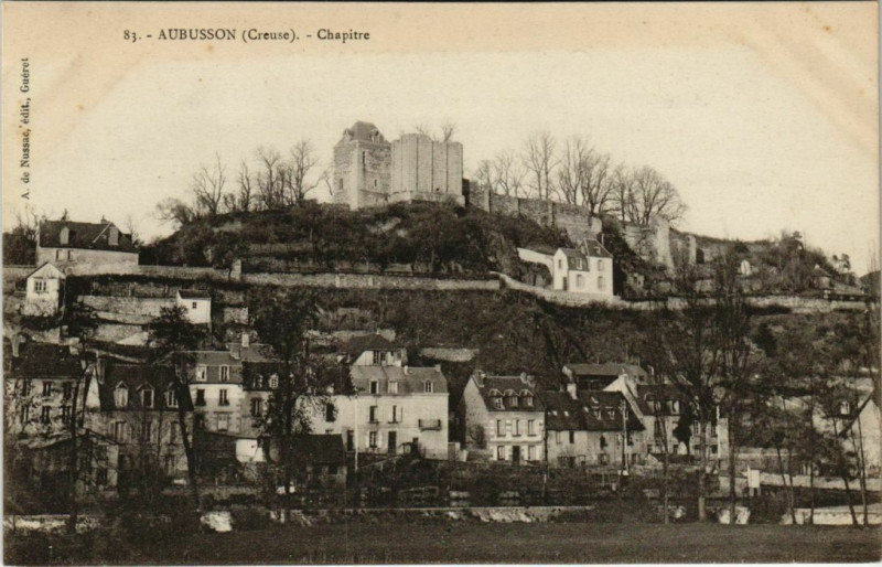 Carte postale ancienne Aubusson Chapitre France à Aubusson