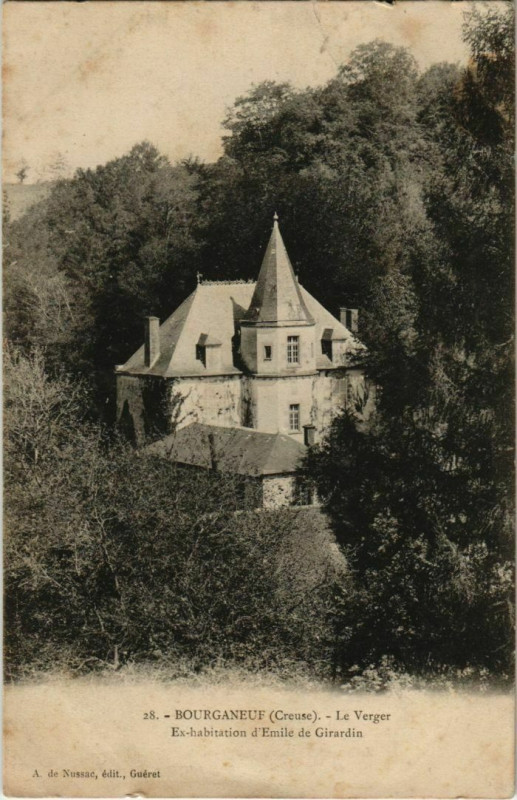 Carte postale ancienne Bourganeuf Le Verger France à Bourganeuf