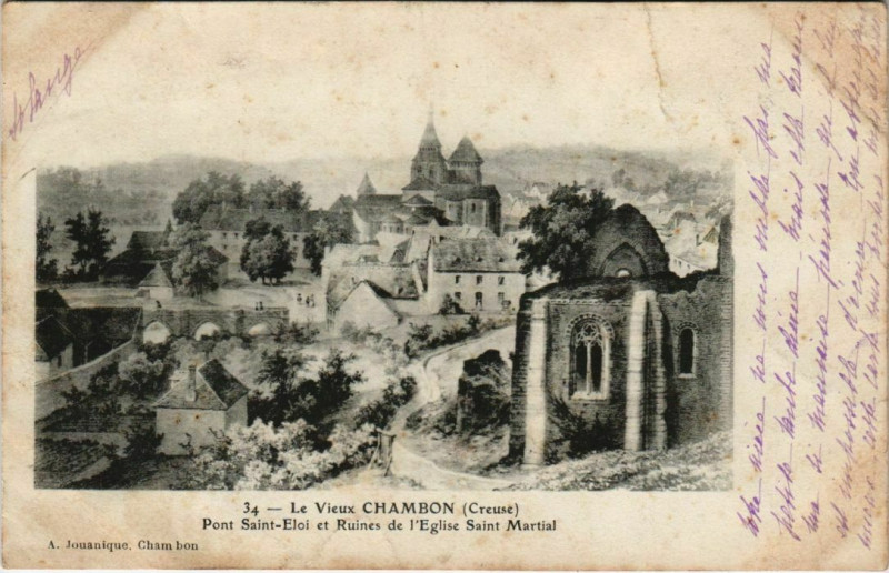 Carte postale ancienne Chambon Le Vieux France