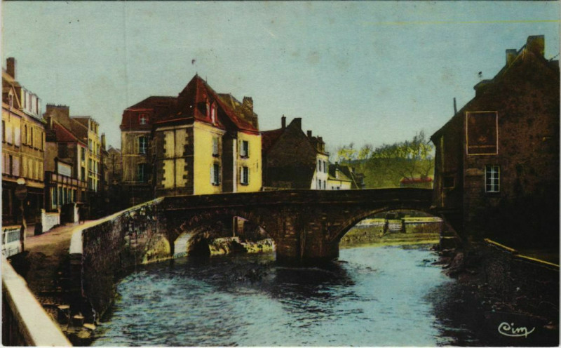 Carte postale ancienne Aubusson Pont de la Terrade France à Aubusson
