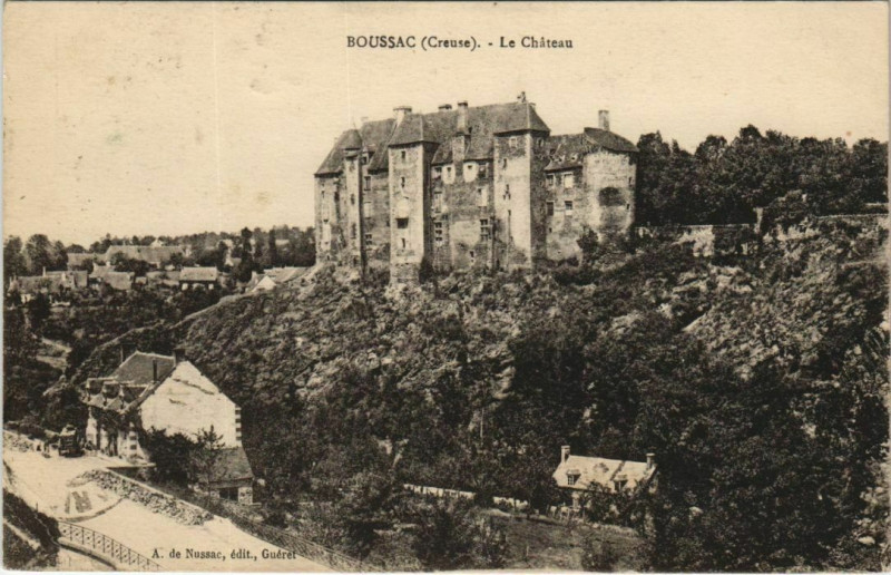 Carte postale ancienne Boussac - Le Chateau à Boussac