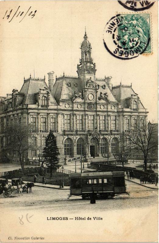 Carte postale ancienne Limoges Hotel de Ville à Limoges