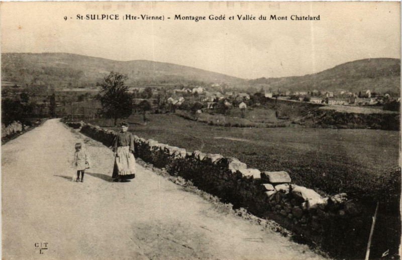 Carte postale ancienne Saint-Sulpice Montagne Gode et Vallée du Mont Chatelard