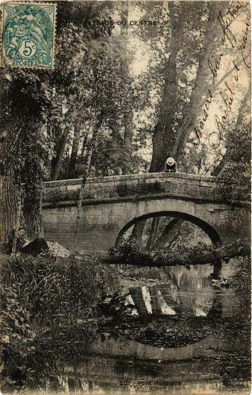 Carte postale ancienne Pont Rustique - Paysage du Centre