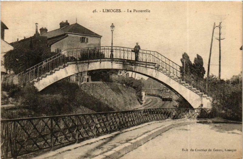 Carte postale ancienne Limoges La Passerelle à Limoges
