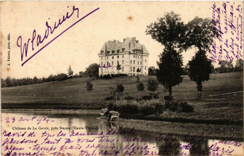 Carte postale ancienne Chateau de La Garde, pres Nexon à Nexon