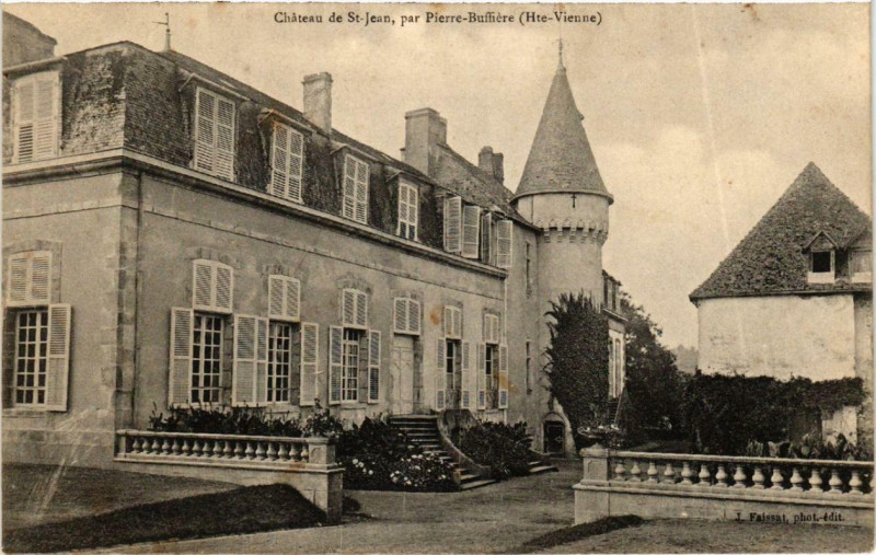 Carte postale ancienne Chateau de Saint-Jean, par Pierre-Buffiere à Pierre-Buffière
