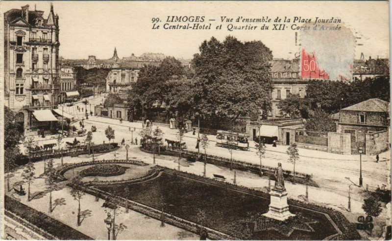 Carte postale ancienne Limoges Vue d'Ensemble à Limoges