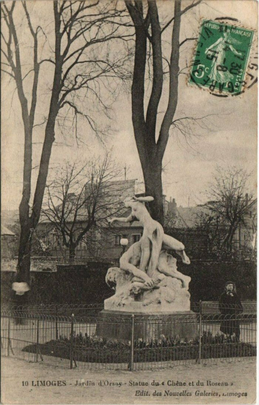 Carte postale ancienne Limoges Jardin d'Orsay à Limoges