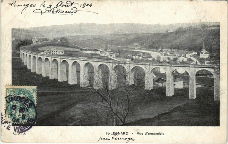 Carte postale ancienne Saint-Leonard - Vue d'ensemble