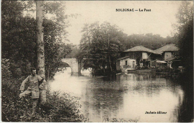 Carte postale ancienne Solignac - Le Point à Solignac