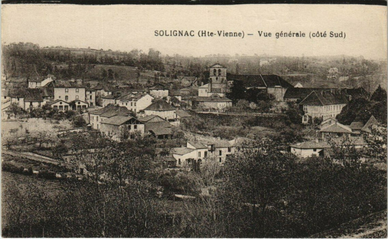 Carte postale ancienne Solignac - Vue générale à Solignac