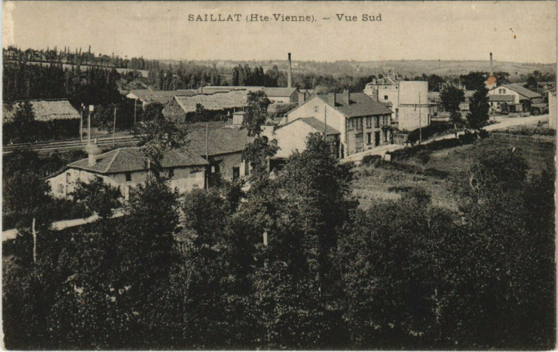 Carte postale ancienne Saillat- Vue Sud