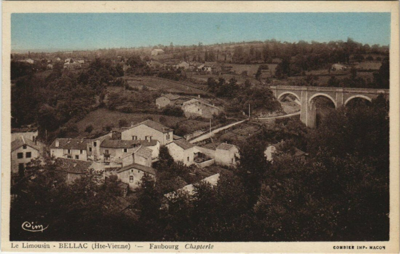 Carte postale ancienne Le Limousin - Bellac - Faubourg Chapterie à Bellac