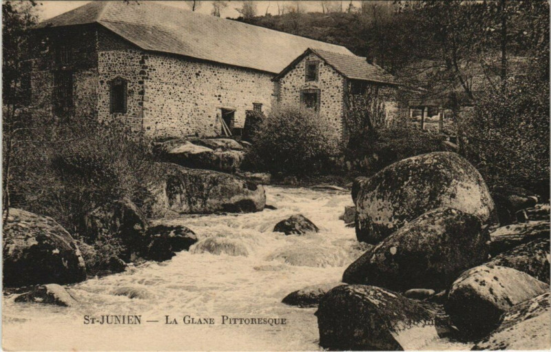 Carte postale ancienne Saint-Junien - La Glane Pitt. à Saint-Junien