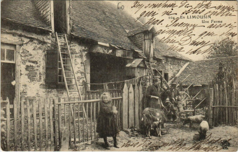 Carte postale ancienne En Limousin Une Ferme