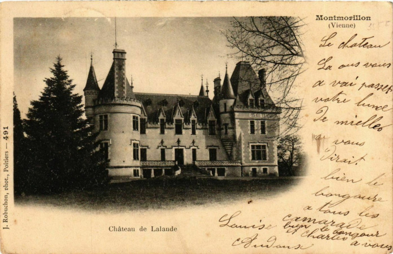 Carte postale ancienne Vienne Montmorillon Chateau de Lalande
