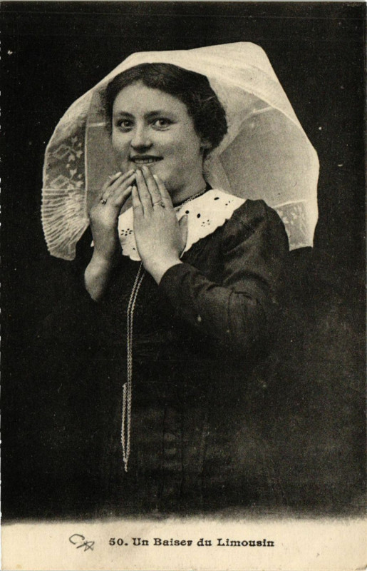 Carte postale ancienne Un Baiser du Limousin