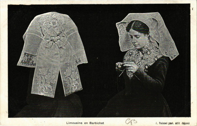 Carte postale ancienne Limousine en Barbichet
