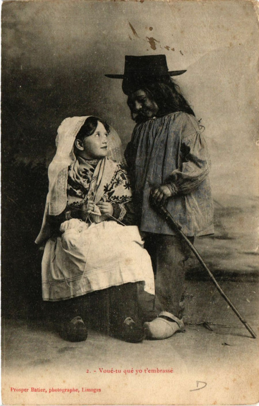 Carte postale ancienne Voute-tu que yo t'embrasse