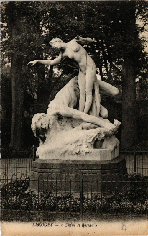 Carte postale ancienne Limoges - Chene et Roseau à Limoges