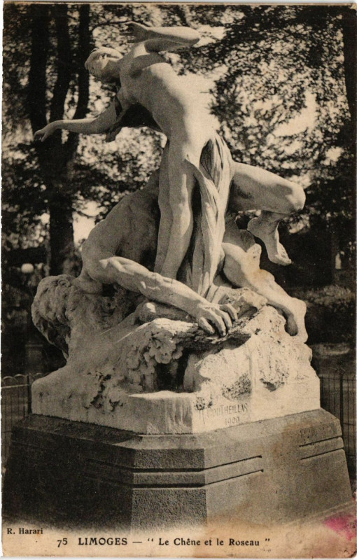 Carte postale ancienne Limoges - Le Chene et le Roseau à Limoges
