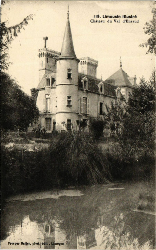Carte postale ancienne Limousin Illustre Chateau du Val d'Enraud