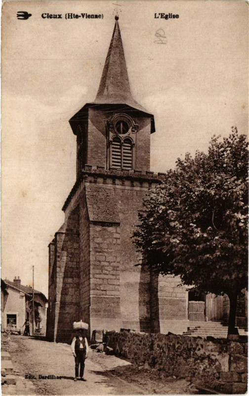 Carte postale ancienne Cleux - L'Eglise