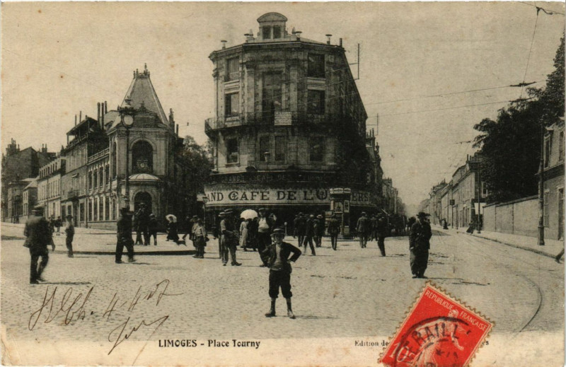 Carte postale ancienne Limoges - Place Tourny à Limoges