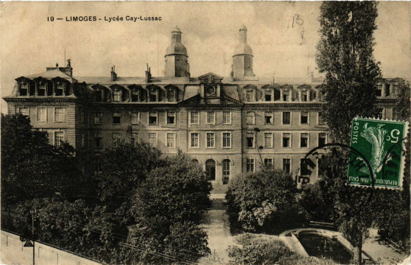 Carte postale ancienne Limoges - Lycée Cay-Lussac à Limoges