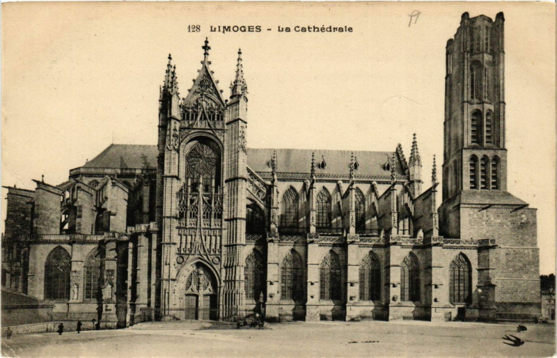Carte postale ancienne Limoges - La Cathédrale à Limoges