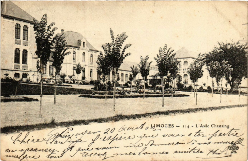 Carte postale ancienne Limoges - 114 - L'Asile Chastaing à Limoges