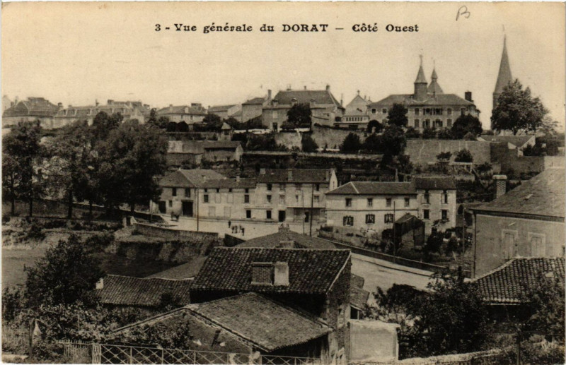 Carte postale ancienne Vue générale du Dorat - Cote Ouest