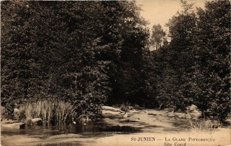 Carte postale ancienne Saint-Junien - La Glane Pitt. Site Corot à Saint-Junien