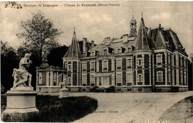 Carte postale ancienne Env. de Limoges - Chateau de Valmath à Limoges