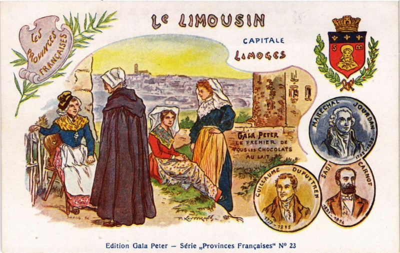 Carte postale ancienne Le Limousin - Capitale Limoges à Limoges