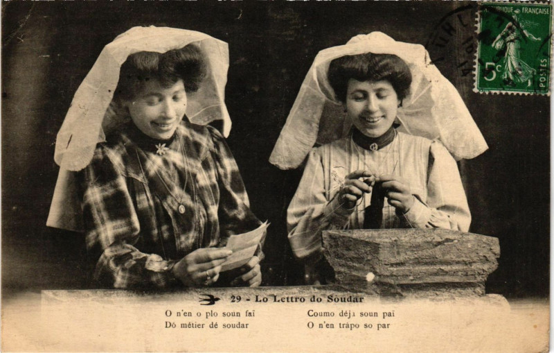 Carte postale ancienne Lo Lettro do Soudir