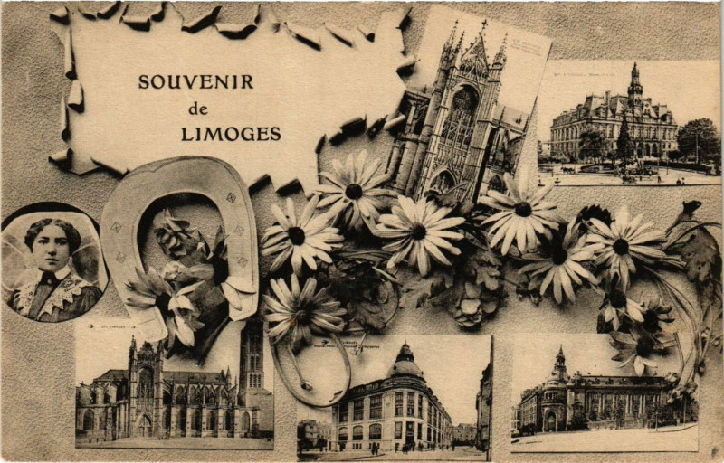 Carte postale ancienne Souvenir de Limoges à Limoges