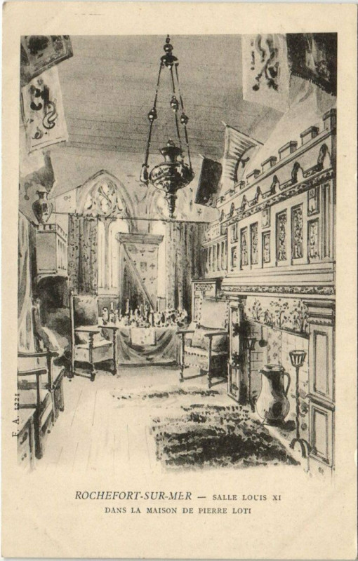 Carte postale ancienne Rochefort-sur-Mer - Salle Louis Xi-Dans la Maison de Pierre Loti à Rochefort