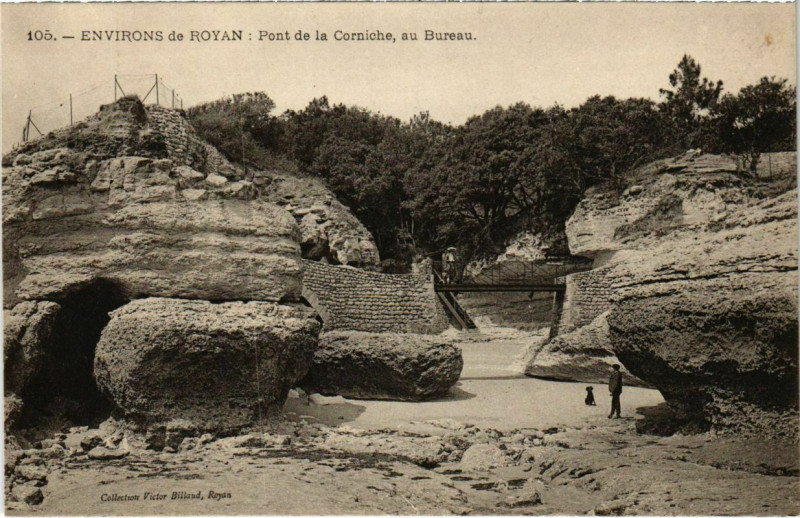 Carte postale ancienne Environs de Royan - Pint de la Corniche au Bureau à Royan