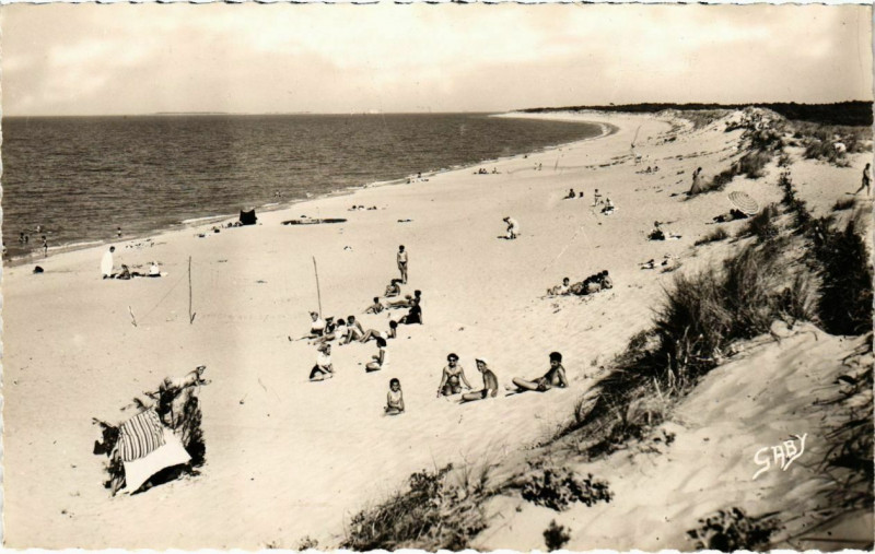 Carte postale ancienne Ile D'Oleron - Plage de la Gautrelle