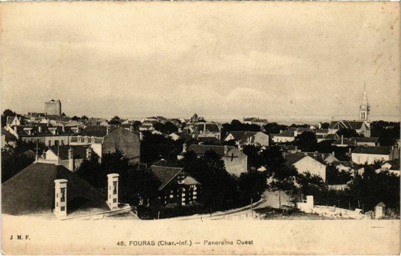 Carte postale ancienne Fouras - Panorama Ouest à Fouras