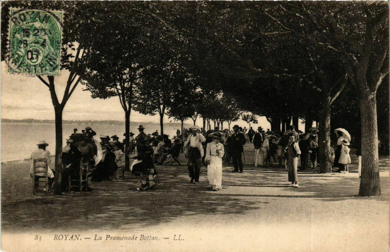 Carte postale ancienne Royan - La Promenade Botton à Royan