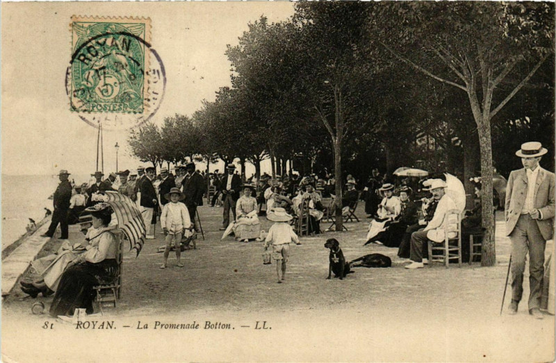 Carte postale ancienne Royan - La Promenade Botton à Royan
