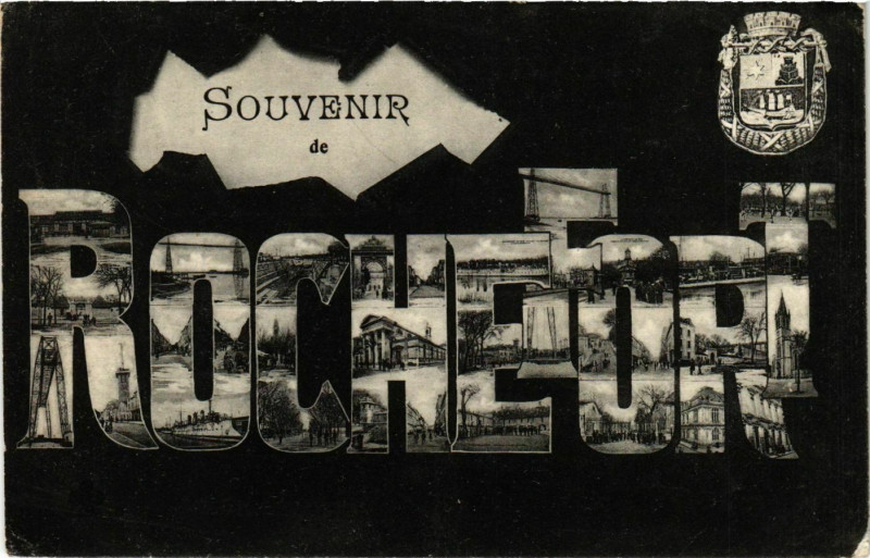 Carte postale ancienne Souvenir de Rochefort à Rochefort