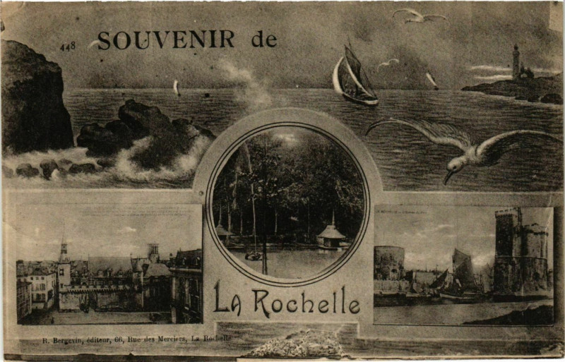 Carte postale ancienne Souvenir de La Rochelle à La Rochelle